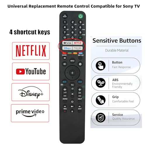 Kassionel Replacement Remote Control Commander Compatible for RMF-TX621E Sony 4Κ 8K HD TV A80J A84J A90J W800 X75 X75A X80AJ X80J X81J X85J X86J X89J - Image 2