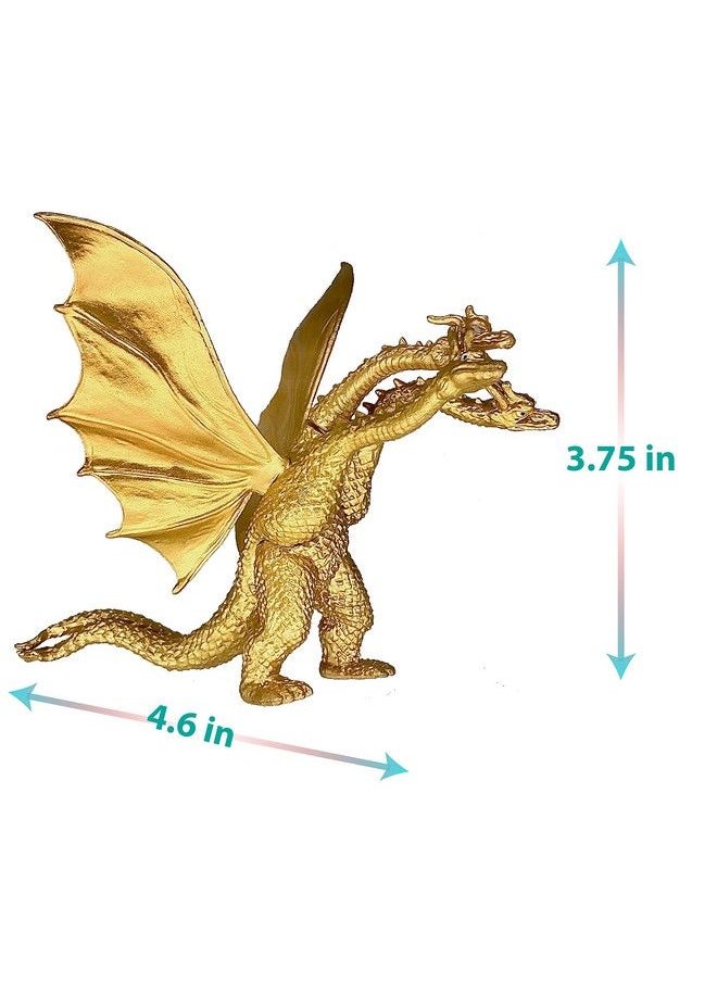 Generic - Set Of 4 Godzilla Toys Movable Joint Action Figures King Of The Monsters Burning Heisei Mecha Ghidorah Pack Plastic Mini Dinosaur Birthday Kids Cake Toppers Package - Image 1