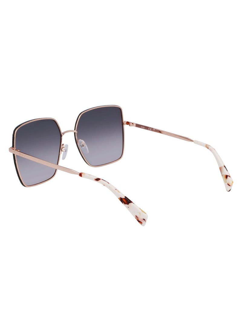 Liu Jo نظارات شمسية معدنية كاملة الإطار ليو جو LJ158S 5818 (770) ذهبية وردية - Image 5