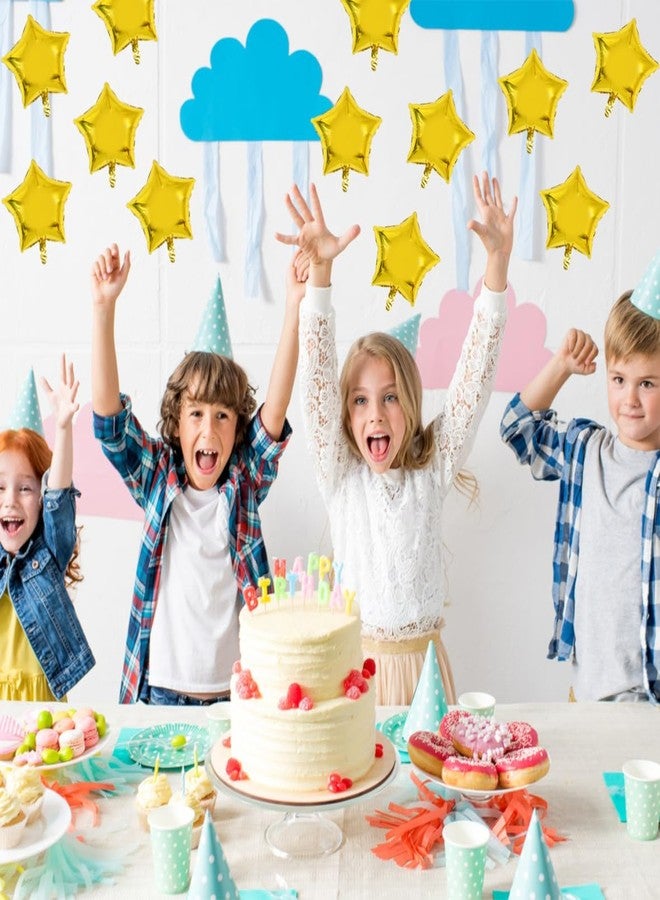 TONIFUL 50Pcs Stars Balloons 5 Inch Gold Star Shape Foil Balloon Star Mylar Balloons for Birthday Wedding Baby Shower Anniversary Engagement Party Decorations Supplies - Image 5