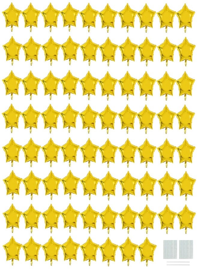 TONIFUL 50Pcs Stars Balloons 5 Inch Gold Star Shape Foil Balloon Star Mylar Balloons for Birthday Wedding Baby Shower Anniversary Engagement Party Decorations Supplies - Image 1