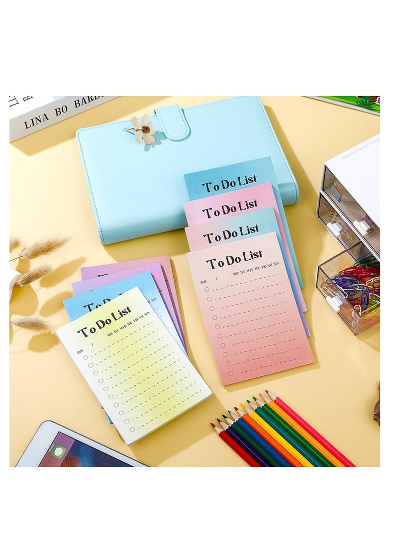 SYOSI 8 Packs To Do List Pad, 4 x 6 Inches Daily Planner Notepad, Tear-Off Sticky Notes, Self-Stick Colorful Notepads with Lines for School, Office, Meeting, Home, Reminder Stationery Supplies - Image 4