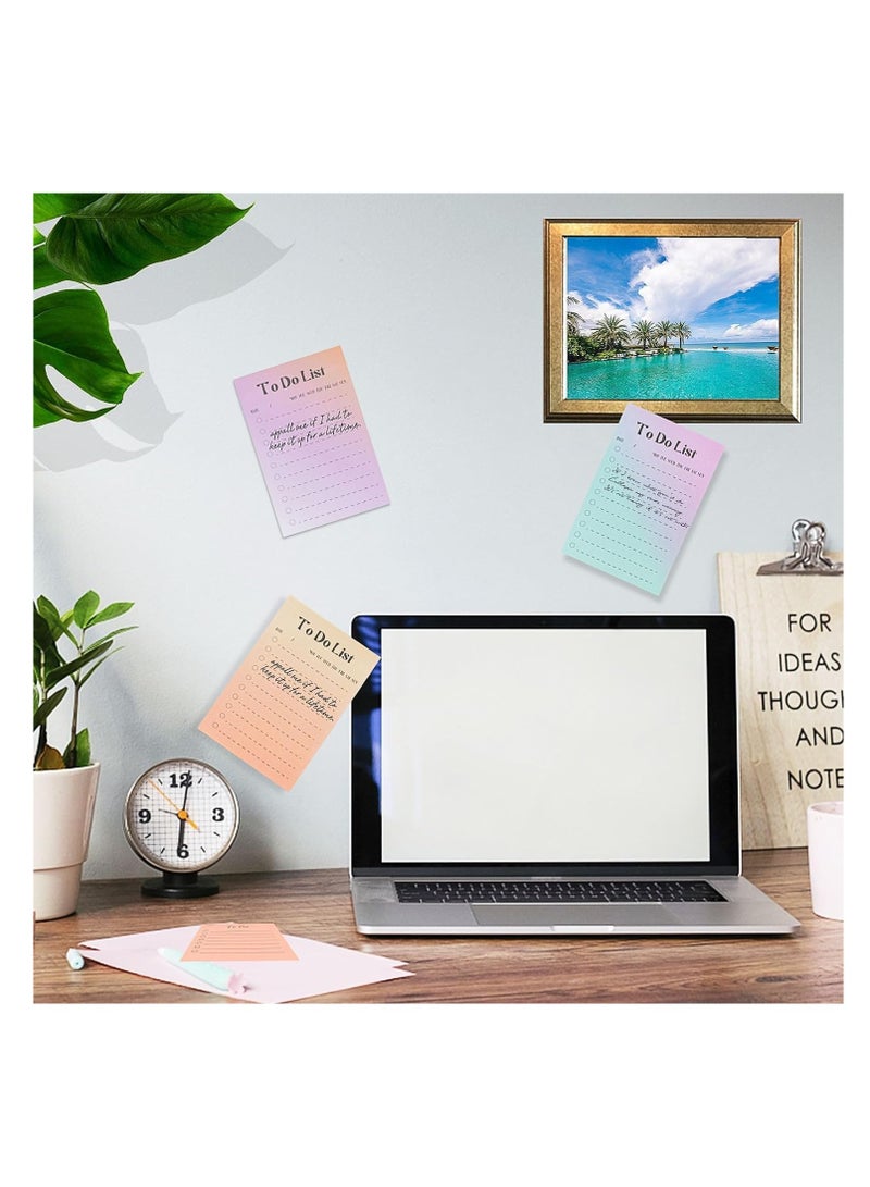 SYOSI 8 Packs To Do List Pad, 4 x 6 Inches Daily Planner Notepad, Tear-Off Sticky Notes, Self-Stick Colorful Notepads with Lines for School, Office, Meeting, Home, Reminder Stationery Supplies - Image 3