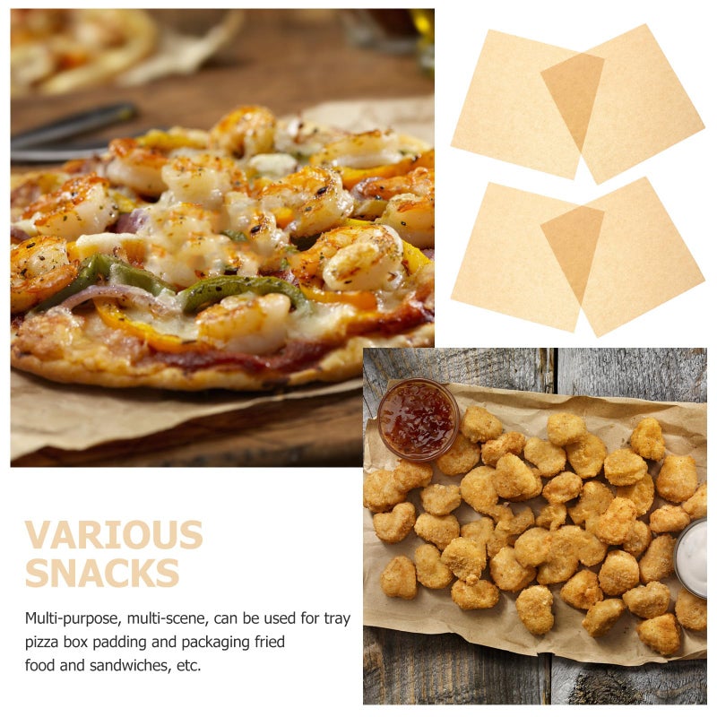 Natural Kraft Greaseproof Oil Absorbing Paper 500 Sheets 20x20cm Heat Resistant Baking Mat - Image 4
