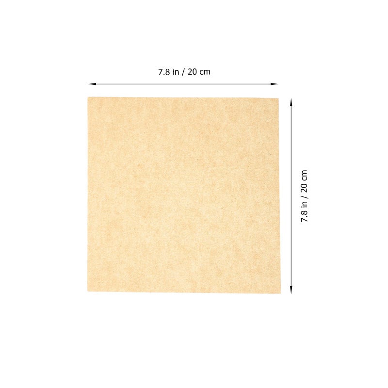 Natural Kraft Greaseproof Oil Absorbing Paper 500 Sheets 20x20cm Heat Resistant Baking Mat - Image 3