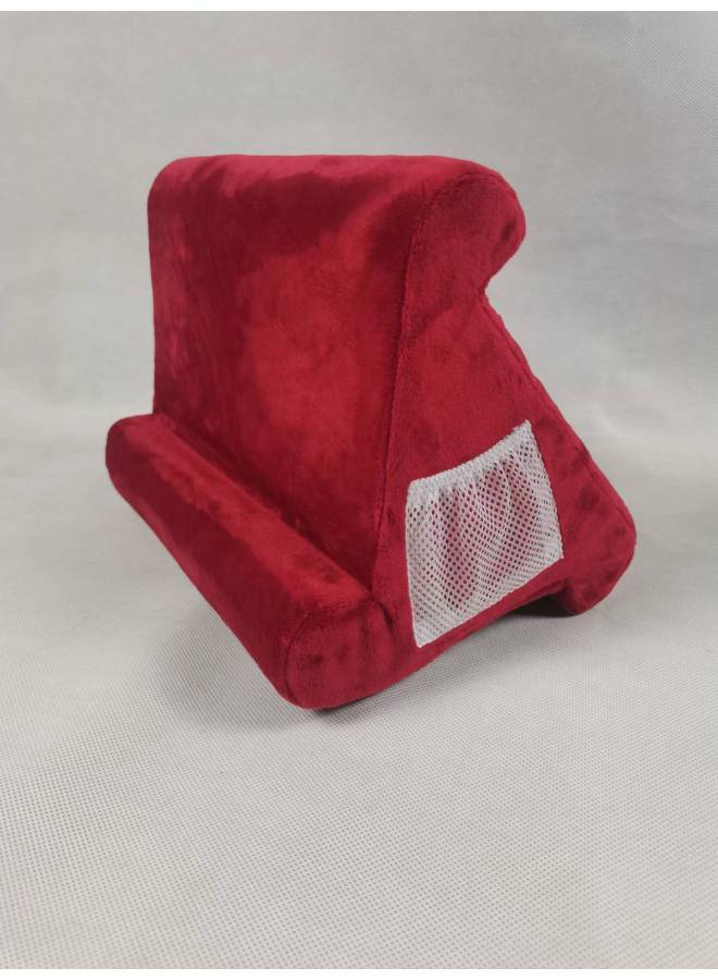 Hot Pad Pillow Lazy Convenient Pillow Triangle Pillow Home Practical Mobile Phone Bracket Reading Pillow Wholesale-Color:Color No. 42 Wine Red - Image 1