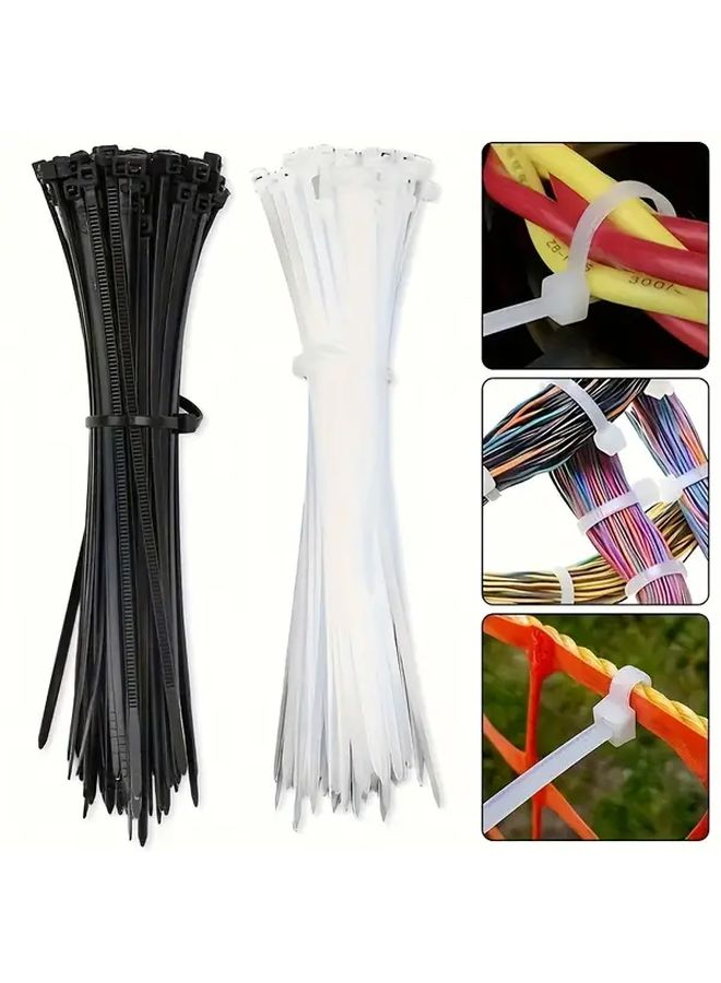 300pcs Black Nylon Cable Ties Heavy Duty Self Locking Waterproof Multipurpose - Image 5