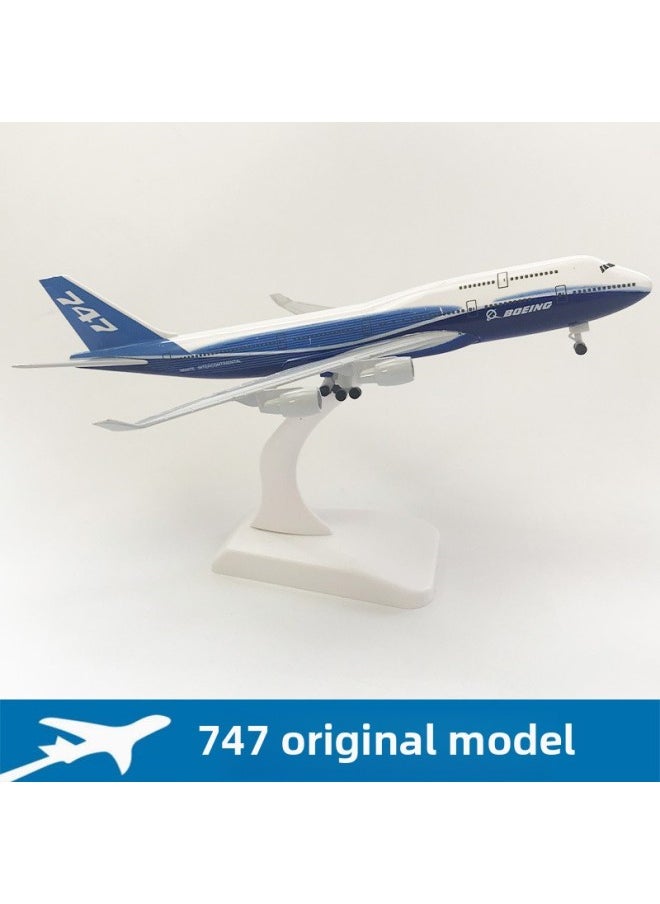 20cm Aircraft Model 747 Original Model Gift Toy Alloy Solid Static Ornaments Aircraft Model Can Be Customized-Color:20cm 747 Original Model  - Image 1