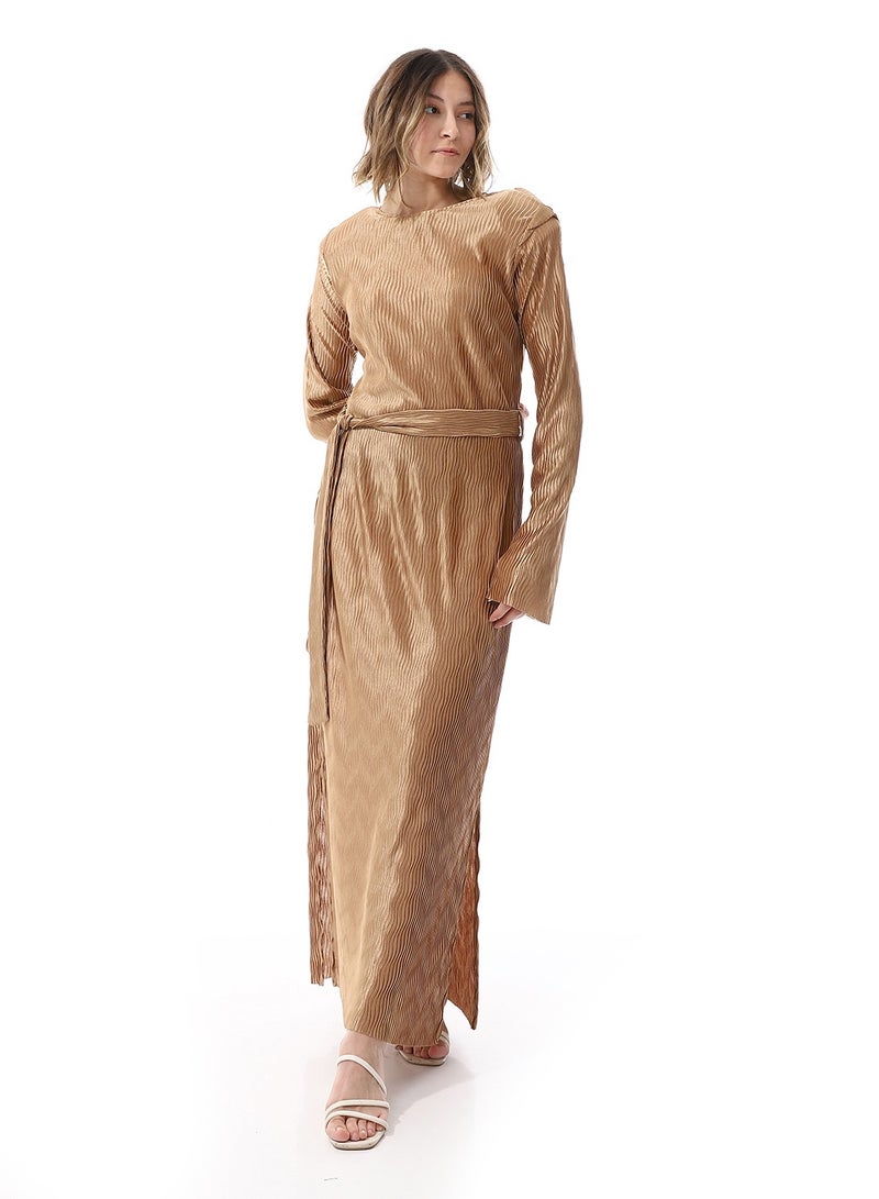 Coctail 4813-dress-beige - Image 1