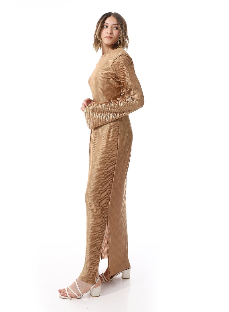 Coctail 4813-dress-beige - Image 2