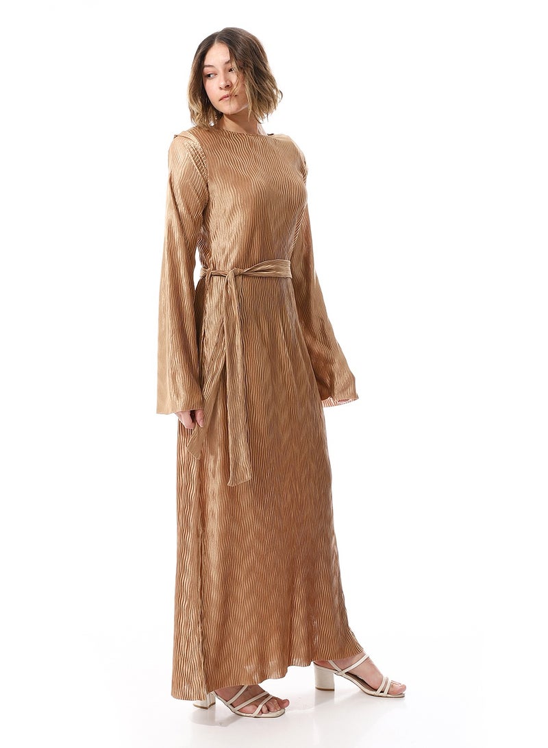 Coctail 4813-dress-beige - Image 3