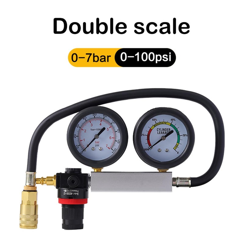 Yonligonju TU-21Cylinder Leak Down Tester Kit, Automotive Engine Compression Leakage Test Kit for Cars Trucks Motorcycles - Image 3