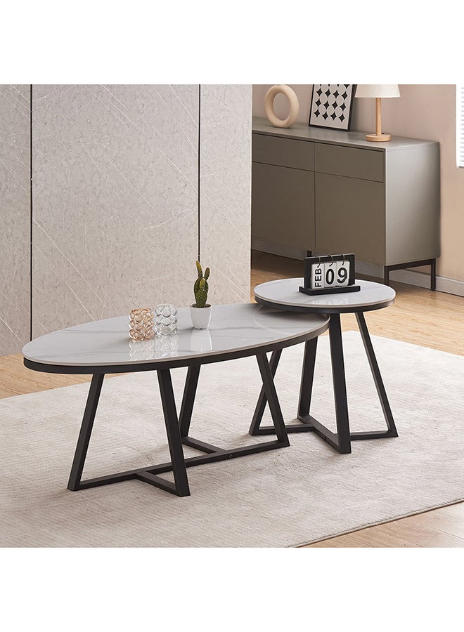 Home Box Barcelona 2-Piece Sintered Stone Coffee Table Set 60 x 48 x 120 cm  - Image 1