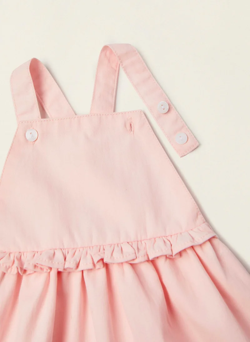 Zippy Cotton Twill Pinafore Dress for Newborn Baby Girls