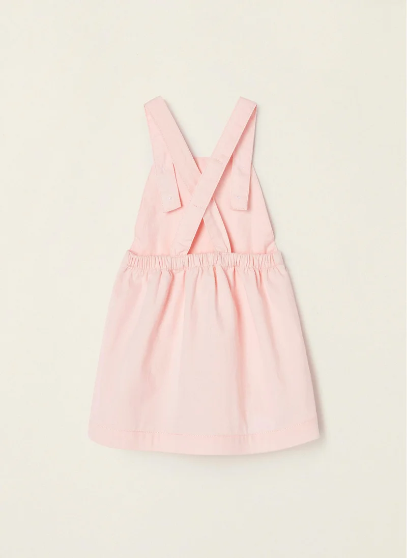 زيبي Cotton Twill Pinafore Dress for Newborn Baby Girls