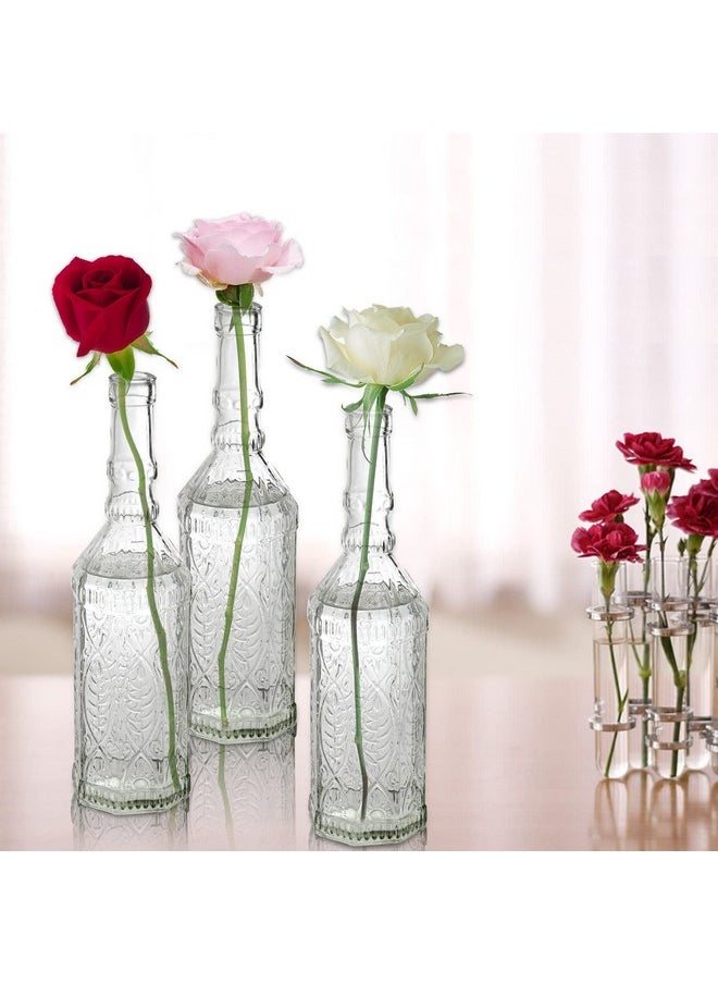 Frcctre Frcctre 2 Pack Vintage Glass Bottles with Cork, 24 Oz Decorative Glass Bottles, Large Wine Oil Vineger Bottles, Decorative Glass Vases Apothecary Glass Bottles Flower Glass Bud Vases  - Image 5