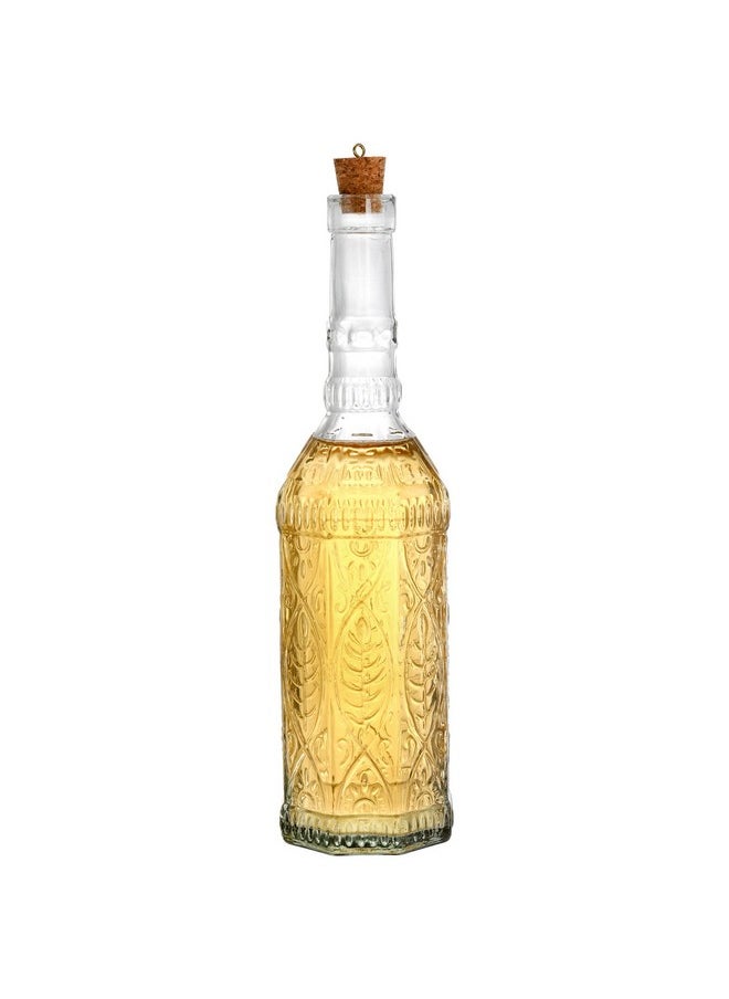 Frcctre Frcctre 2 Pack Vintage Glass Bottles with Cork, 24 Oz Decorative Glass Bottles, Large Wine Oil Vineger Bottles, Decorative Glass Vases Apothecary Glass Bottles Flower Glass Bud Vases  - Image 4