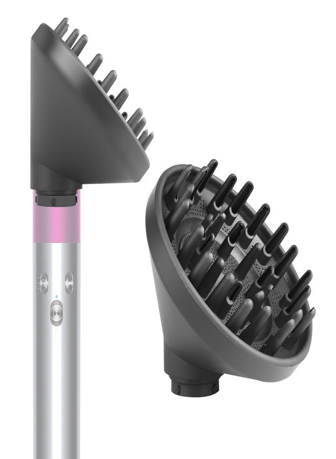 BOSSNUOK ملحق موزع الهواء BOSSNUOK لمجفف الشعر من دايسون، متوافق مع موديلات HS01 وHS05 وHS08، فوهة لتحديد تجعيدات الشعر وتكثيفه، أسود (أسود) - Image 1