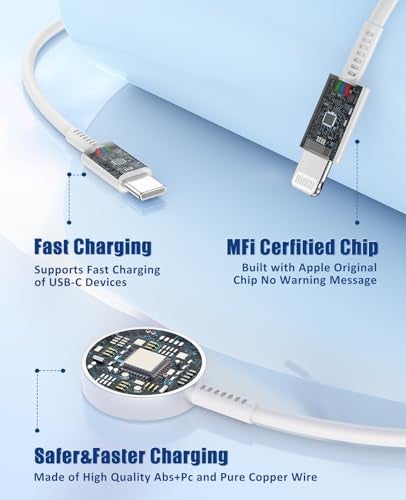 Hcoob for Apple Watch Charger Fast Charging,3 in 1 Multi Chargers Cable with 20W USB C Charger, iWatch Charger Cord 6FT for iWatch Series Ultra 3/2/SE 3/11/10/9/8/7/6/5/4/iPhone17 15 16 Pro Max/14/13/12/11 - Image 5