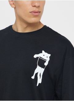 Seventy Five Oversized Crew Neck T-Shirt  - Image 3