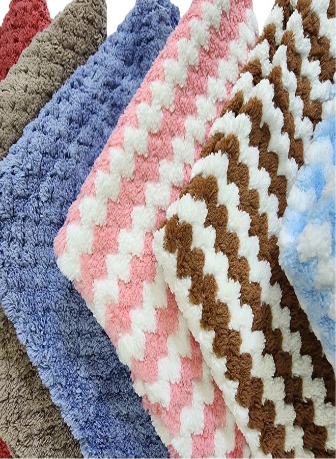 Marrkhor 6-Piece Microfibre Cloth, Absorbent, Versatile, Durable And Washable Multicolour (30x30cm) - Image 2