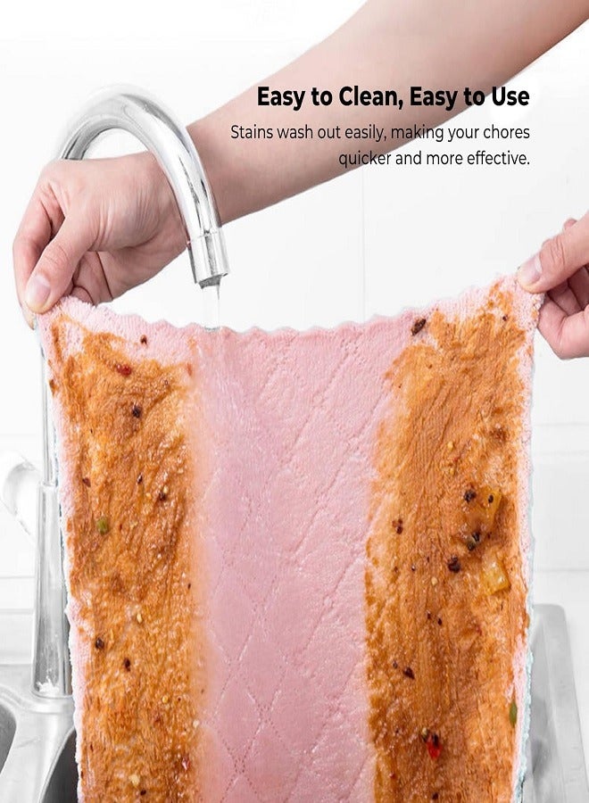 Marrkhor 6-Piece Microfibre Cloth, Absorbent, Versatile, Durable And Washable Multicolour (30x30cm) - Image 3