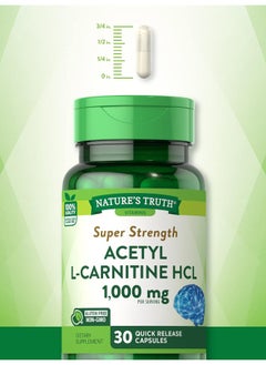 Super Strength Acetyl L-Carnitine Hcl 1000 Mg Capsules 30 Count - pzsku/Z84DAB5AB04083D3C8FFCZ/45/_/1723524053/feb72963-ad6c-4e2f-b92a-e5f75ed00b9d