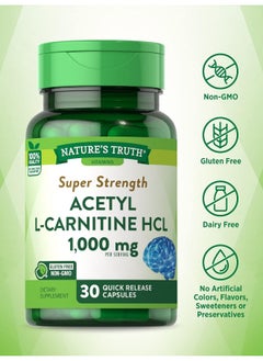 Super Strength Acetyl L-Carnitine Hcl 1000 Mg Capsules 30 Count - pzsku/Z84DAB5AB04083D3C8FFCZ/45/_/1723524055/a552448c-e41d-46eb-a3fd-47e2e3814a5f