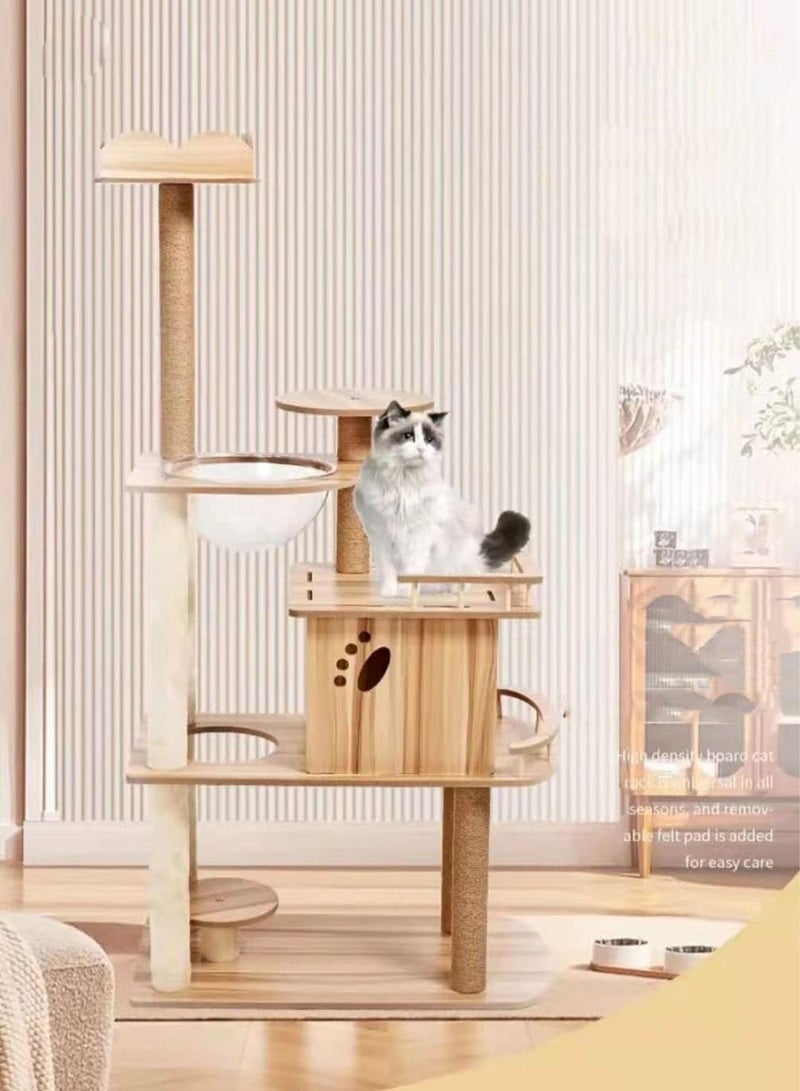 MONOGUE Large Multi Level Cat Tree with Sisal Scratching Posts Cat Play House and Rest Place Tower for Cats - Image 1