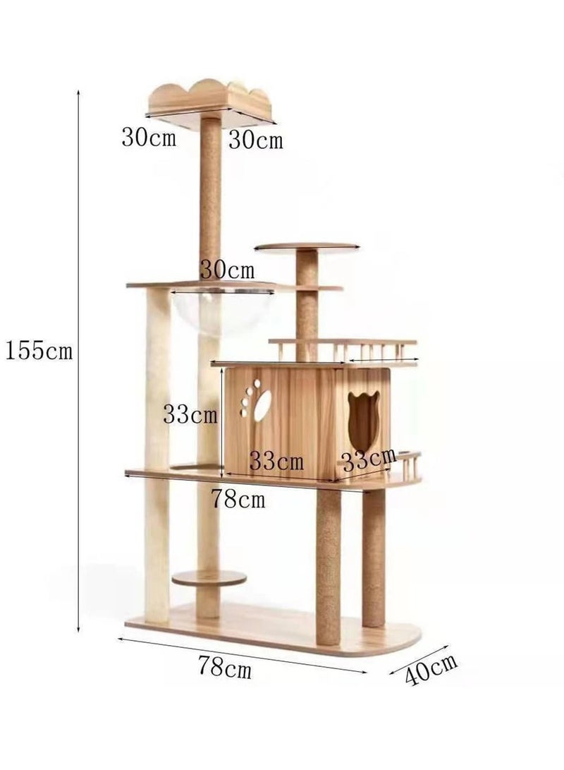 MONOGUE Large Multi Level Cat Tree with Sisal Scratching Posts Cat Play House and Rest Place Tower for Cats - Image 2