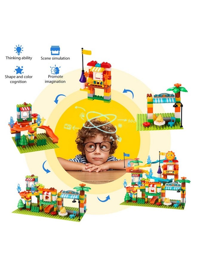 Remoking REMOKING Building Blocks Marble Run, Educational Compatible Blocks Models with 4 Cars, Learning Car Track Contruction Toys Set, Great Gifts for Kids 3 Years and up（213Pcs）  - Image 2