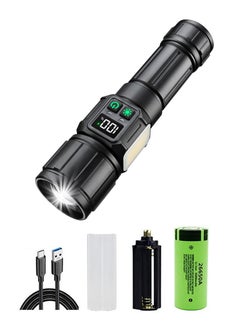DPTER Flashlight for Camping | 9 Modes High Lumens Waterproof and Shockproof Torch Light | 1500 Meters Zoomable 30W LED Camping Accessory | 5000mAh Rechargeable Battery for Up to 10-Hour Usage | Magnetic Base with COB Side Light for Multiple Use Cases  - Image 1