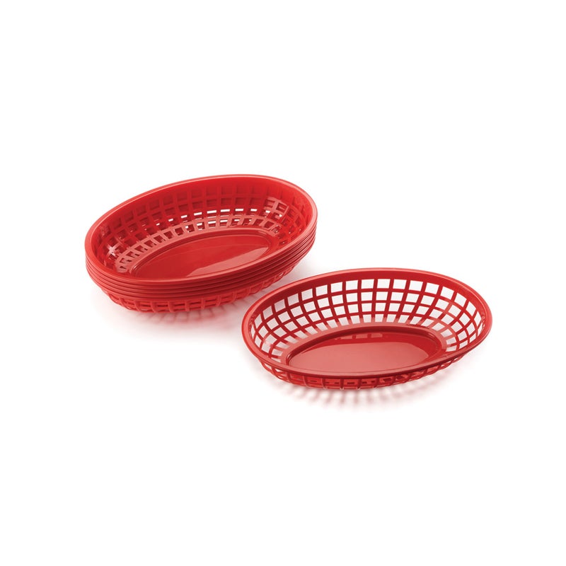 Outset 76185 Pub Food Baskets Red 625 x 95 x 2 inches Set of 6