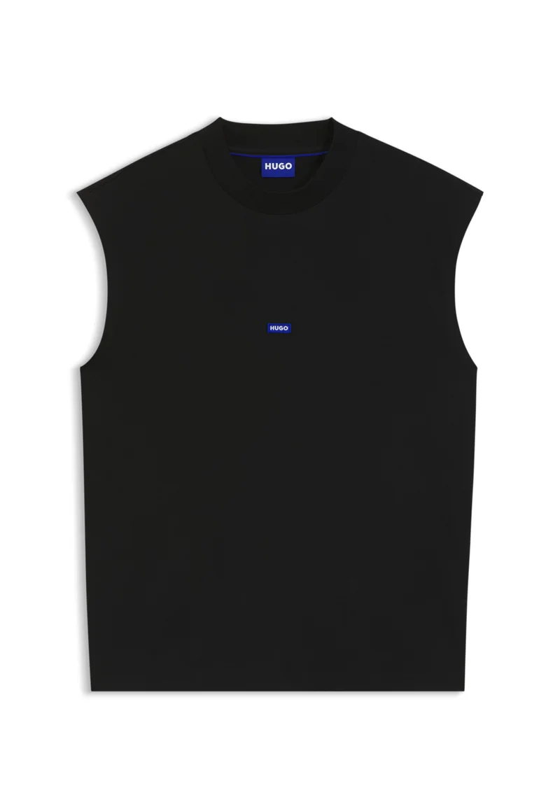 HUGO  Sleeveless T-shirt in cotton jersey with logo patch for Men | Best Price UAE