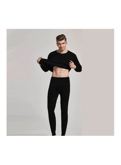 REDCOTTON Winter thermal underwear to keep warm-black 