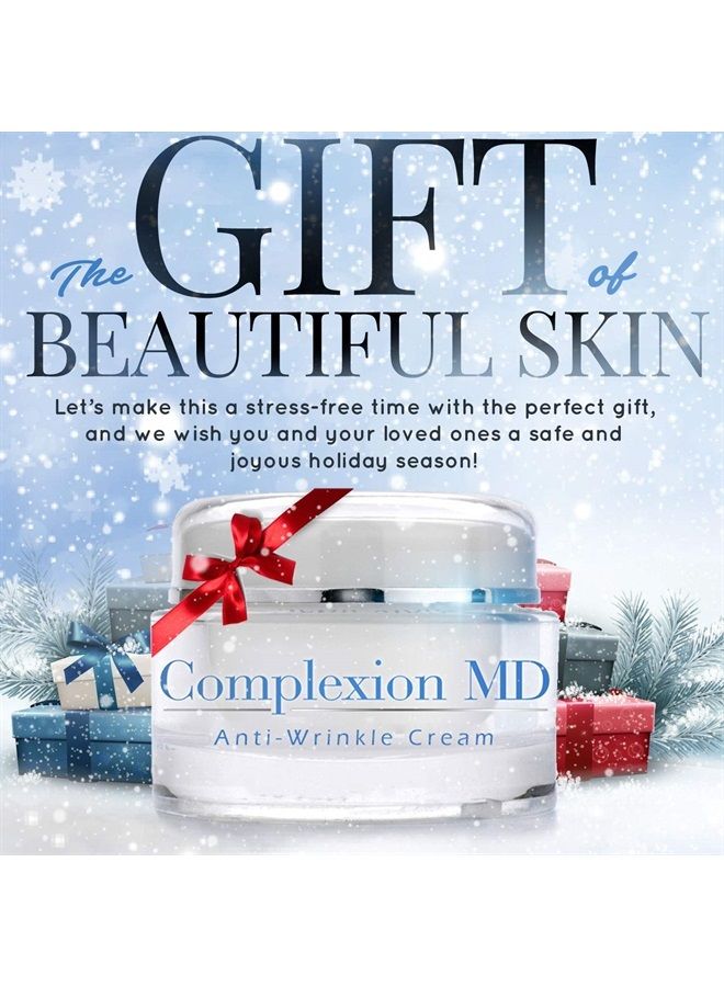 complexion md Advanced Anti-Wrinkle Cream – Clinically Tested Multi-Peptide with Hyaluronic Acid – Face Moisturizer for Skin care – Hypoallergenic for All Skin Types – 1 Ounce - Image 2