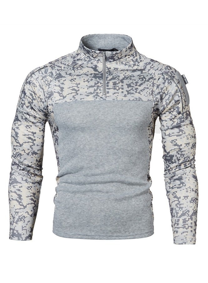 KUYING Outdoor Fitness Camouflage Jogging Men's Long Sleeved Sweatshirt  - Image 2
