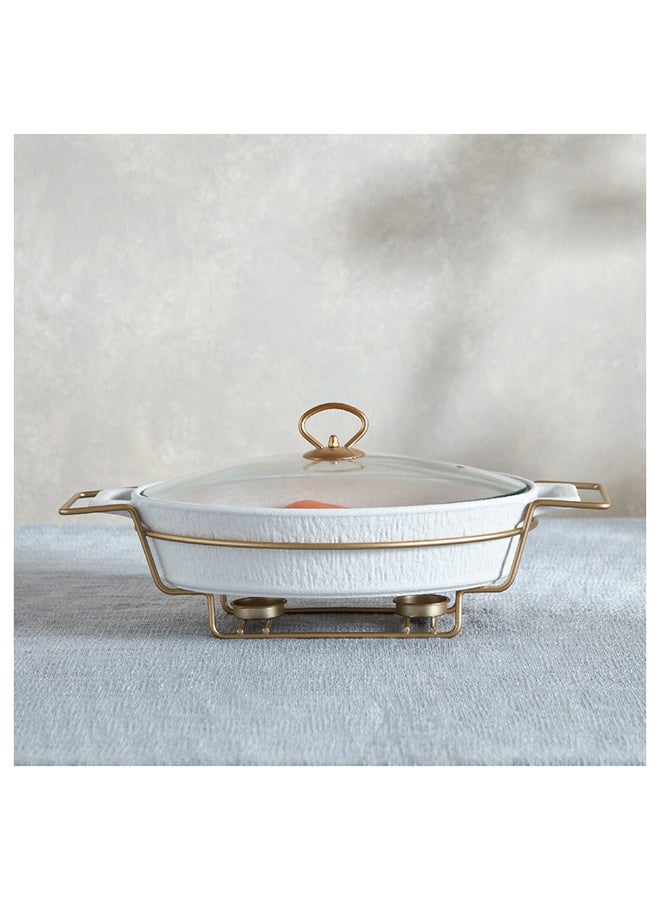 Home Box Celtic Oval Casserole with Candle Stand 30.1x43.5x11.8 cm  - Image 1
