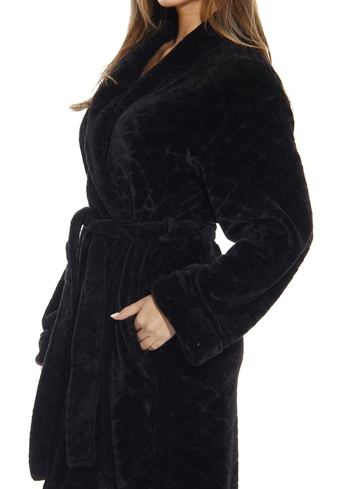 Just Love Women's Kimono Bath Robe in Black - Size M - Image 2