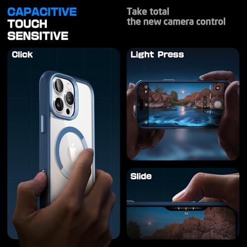 SUPCASE for iPhone 16 Pro Max Case with Camera Control Capture Button Unicorn Beetle Mag Compatible with MagSafe MilitaryGrade Protection Slim Clear Magnetic Phone Case Azure - Image 3