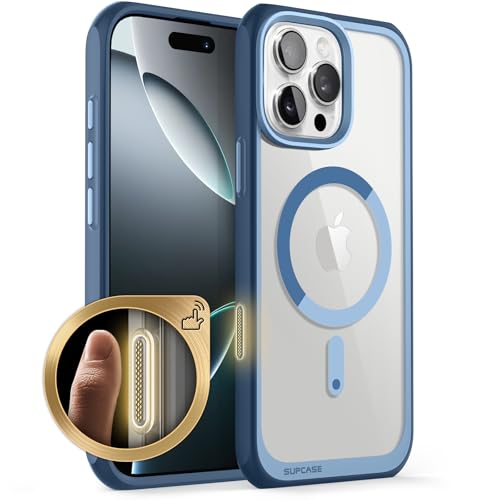 SUPCASE for iPhone 16 Pro Max Case with Camera Control Capture Button Unicorn Beetle Mag Compatible with MagSafe MilitaryGrade Protection Slim Clear Magnetic Phone Case Azure - Image 1