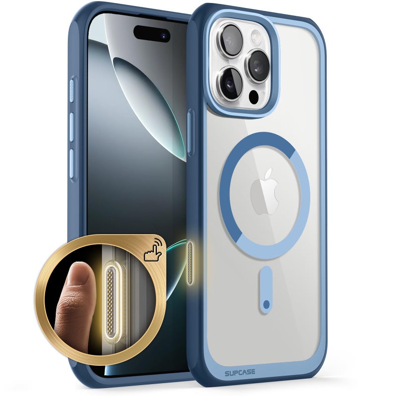 SUPCASE for iPhone 16 Pro Max Case with Camera Control Capture Button Unicorn Beetle Mag Compatible with MagSafe MilitaryGrade Protection Slim Clear Magnetic Phone Case Azure - Image 2