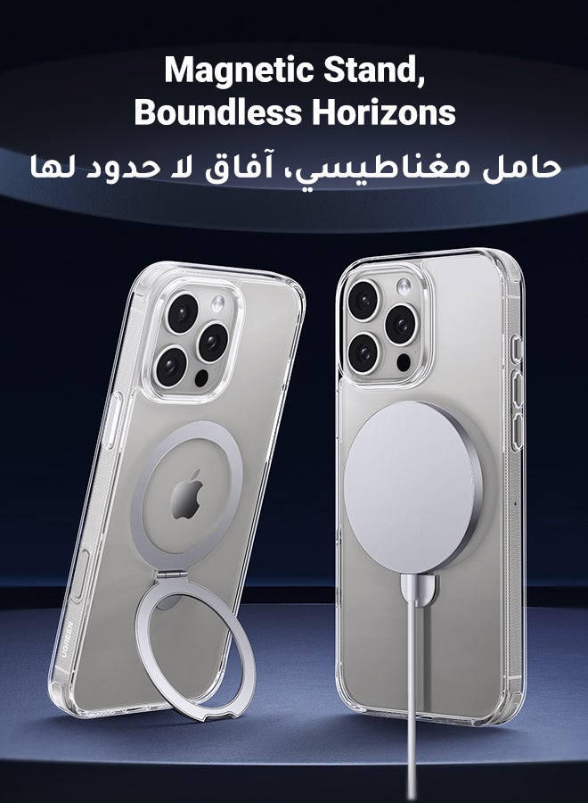 Ugreen iPhone 16 Pro Magsafe Case Foldable Ring, Strong Magnetic, Sturdy & Versatile Stand, Military-Grade Drop Protection, iPhone 16 Pro Magnetic Stand Cover Slim Anti-Fingerprint Anti-Scratch - Image 3