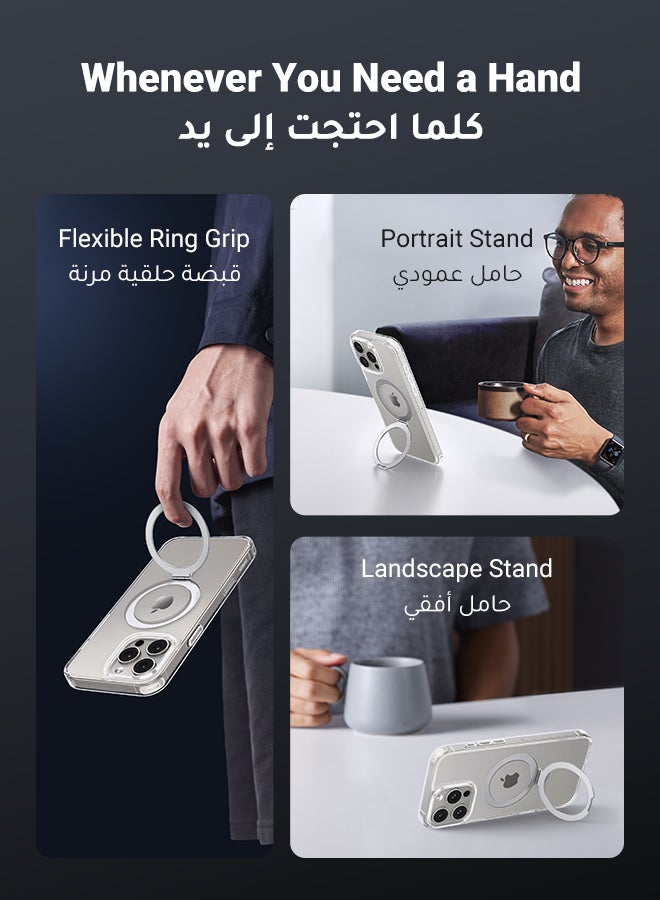 Ugreen iPhone 16 Pro Magsafe Case Foldable Ring, Strong Magnetic, Sturdy & Versatile Stand, Military-Grade Drop Protection, iPhone 16 Pro Magnetic Stand Cover Slim Anti-Fingerprint Anti-Scratch - Image 2