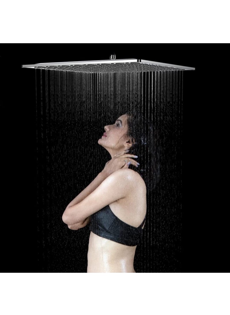 Carnival Carnival ARDEN Overhead Square Shaped12X12 Inch Rain Ceiling Shower Head For Bathroom Stainless Steel 304 Adjustable Angles Anti Clogging  - Image 3