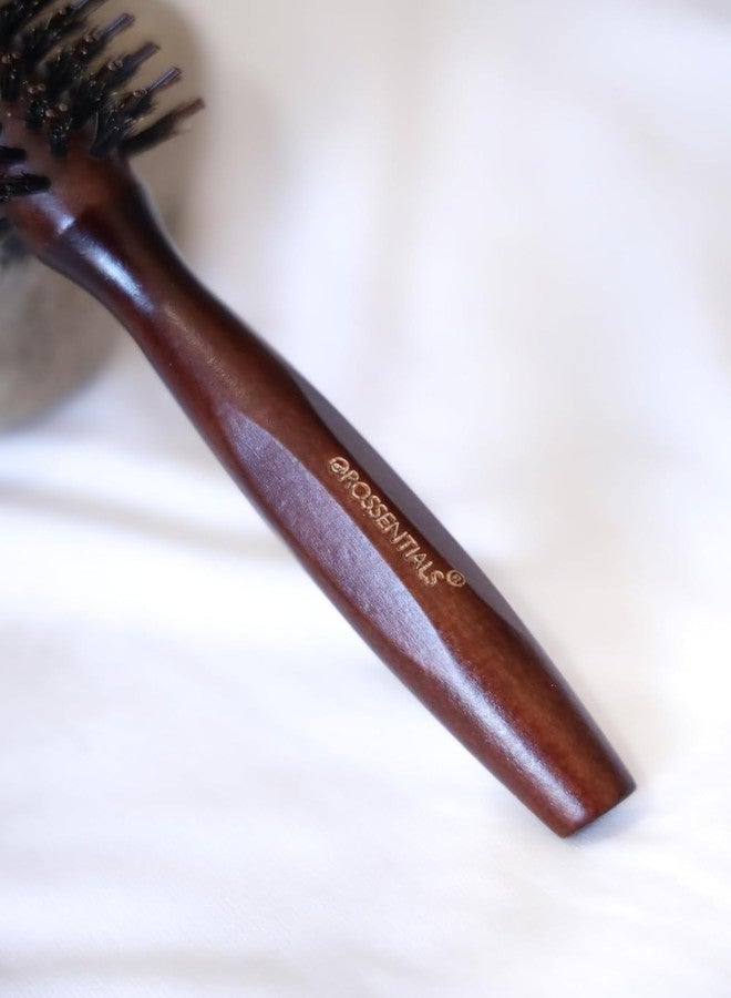 OROSSENTIALS Boar Bristles Round Hair Brush Adding Curls Volume & Waves In Hairs Men and Women All Hair Types, Roller Hair brush for Blow Drying Curling Straightening Add Volume & Shine (Round Design) - Image 5