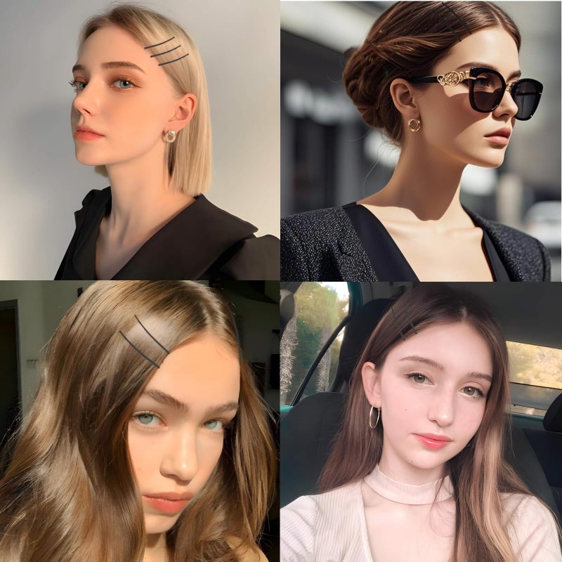 Jimmidy Curved Bobby Hair Pins, 100Pc Bobby Pins Women Black Hairpin for Women Long and Thick Hair - Image 4