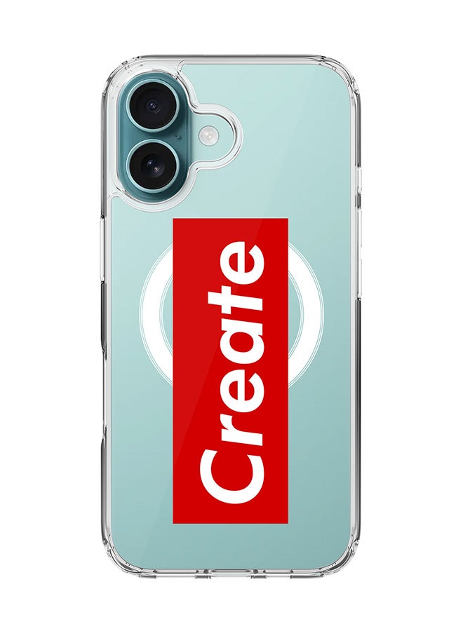 Stylizedd For iPhone 16 Case [Compatible with MagSafe] Slim Magnetic cover Clear Phone Case - Create - Image 1