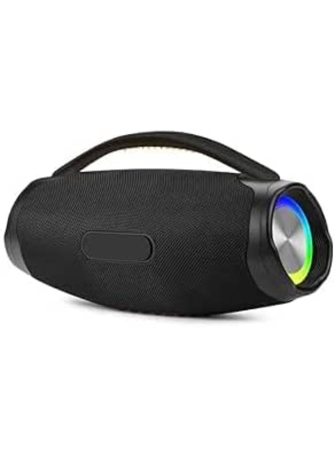 Portable Bluetooth Speaker (B30) LED with Handle and Wireless Sound System (Black)