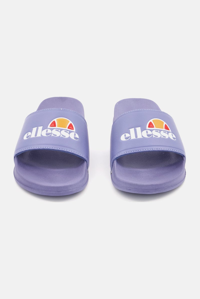 Ellesse Women Brand Logo Slip On Slides, Sage Blue - Image 3